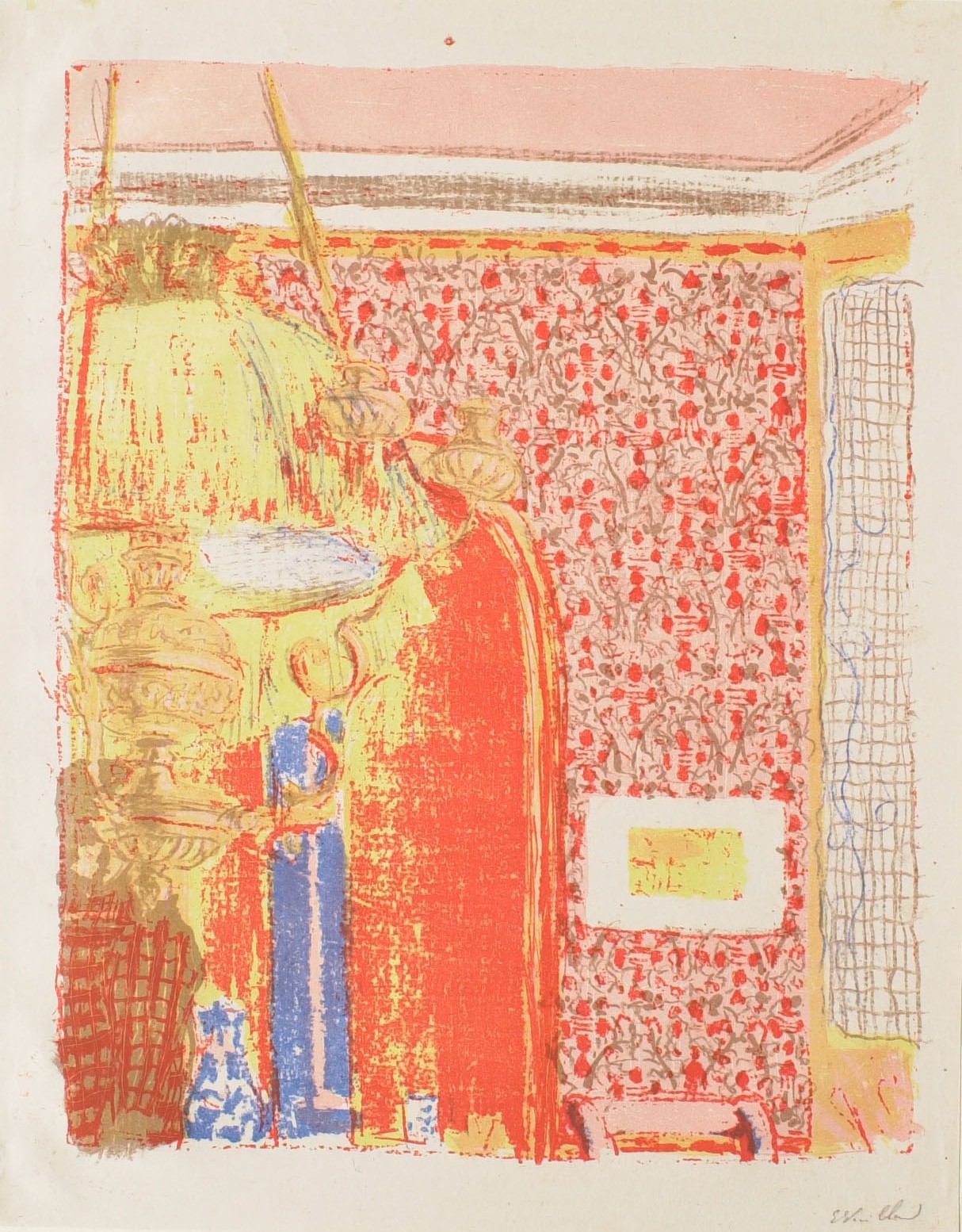 Interior with Pink Wallpaper II, from the series Landscapes and Interiors